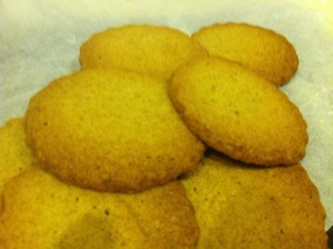 Homemade ginger biscuits